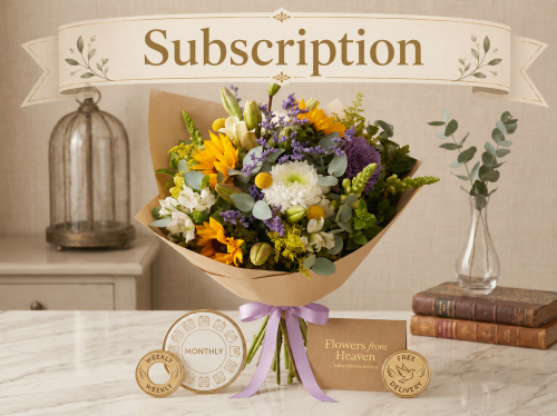 Flower subscription bouquet with free delivery